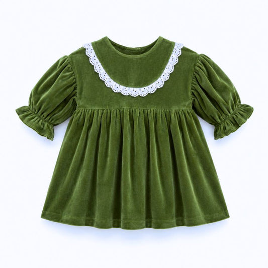 MiniKlub - Girls - Dresses & Frocks (Color: Green | 2 Pcs Set)