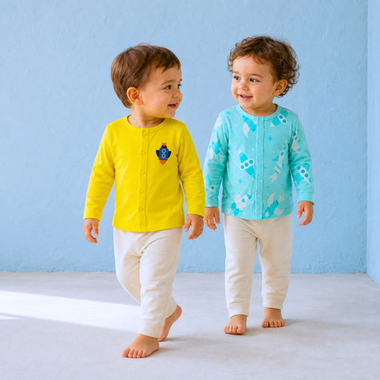 MiniKlub - Boys - Shirts & T-shirts (Color: Yellow | 2 Pcs Set)