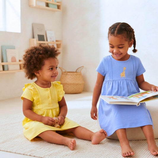 MiniKlub - Girls - Dresses & Frocks (Color: Blue | 2 Pcs Set)
