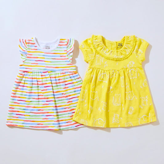 MiniKlub - Girls - Dresses & Frocks (Color: Multi | 2 Pcs Set)