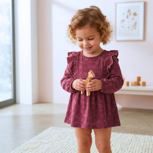 Gerber - Newborn & Baby - Dresses & Frocks (Color: Dark Red)