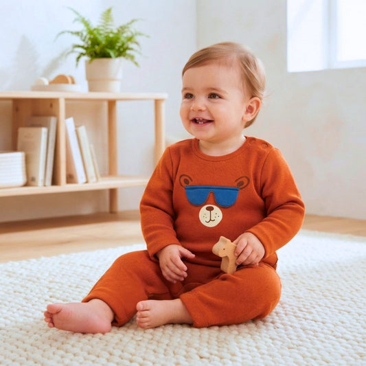 MiniKlub - Newborn & Baby - Rompers & Bodysuits (Color: Brown)