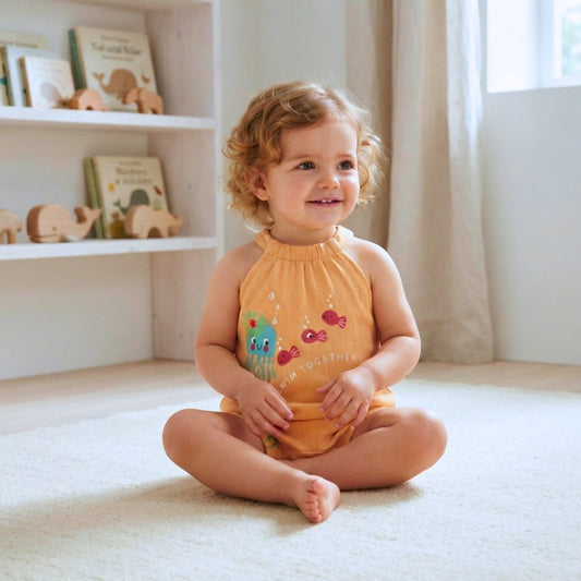 MiniKlub - Newborn & Baby - Rompers & Bodysuits (Color: Orange)