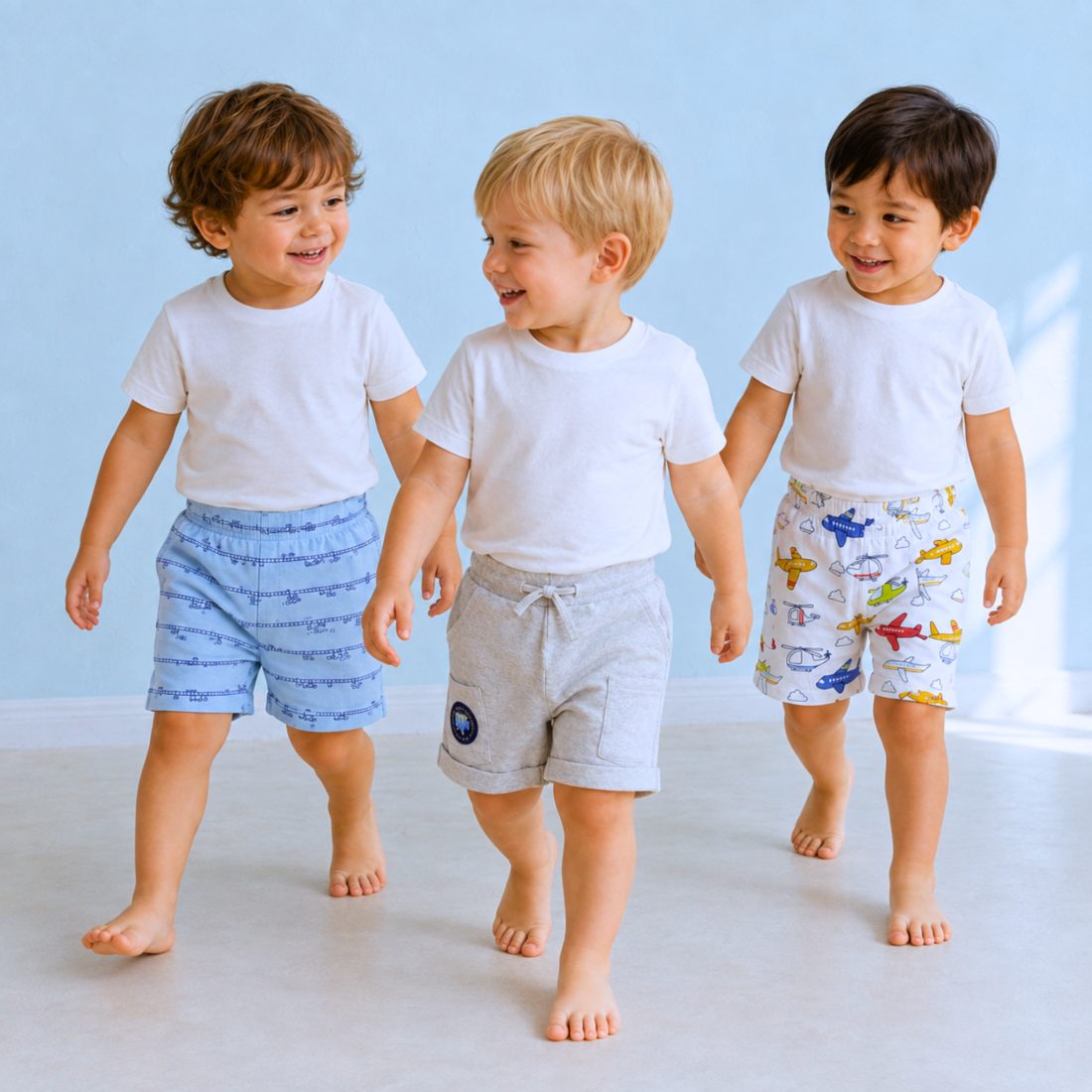 MiniKlub - Boys - Shorts & Bottoms (Color: Multi | 3 Pcs Set)
