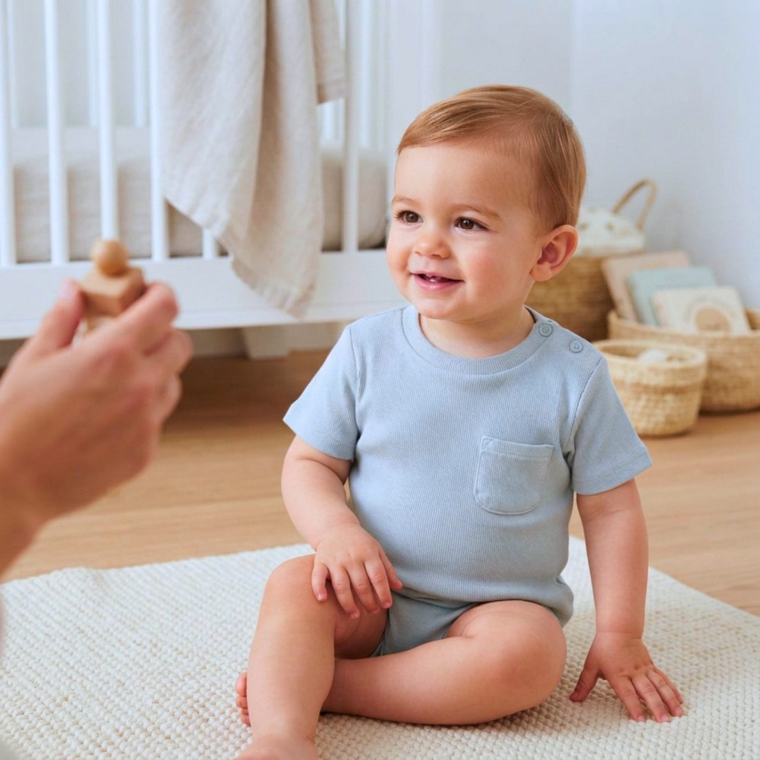 JOHN LEWIS - Newborn & Baby - Tops & Tees (Color: Light Blue)