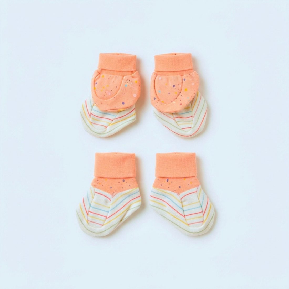 MiniKlub - Newborn & Baby - Baby Footwear & Booties (Color: Multi | 4 Pcs Set)