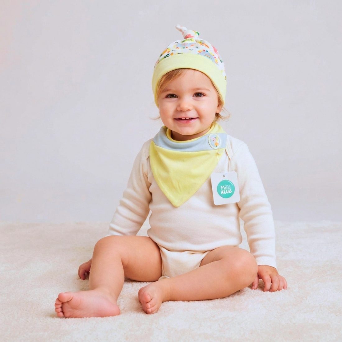 MiniKlub - Newborn & Baby - Baby Caps & Headbands (Color: Multi | 2 Pcs Set)