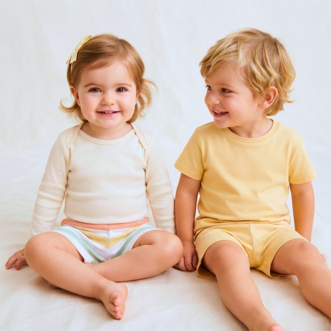 MiniKlub - Newborn & Baby - Bottoms & Leggings (Color: White | 2 Pcs Set)