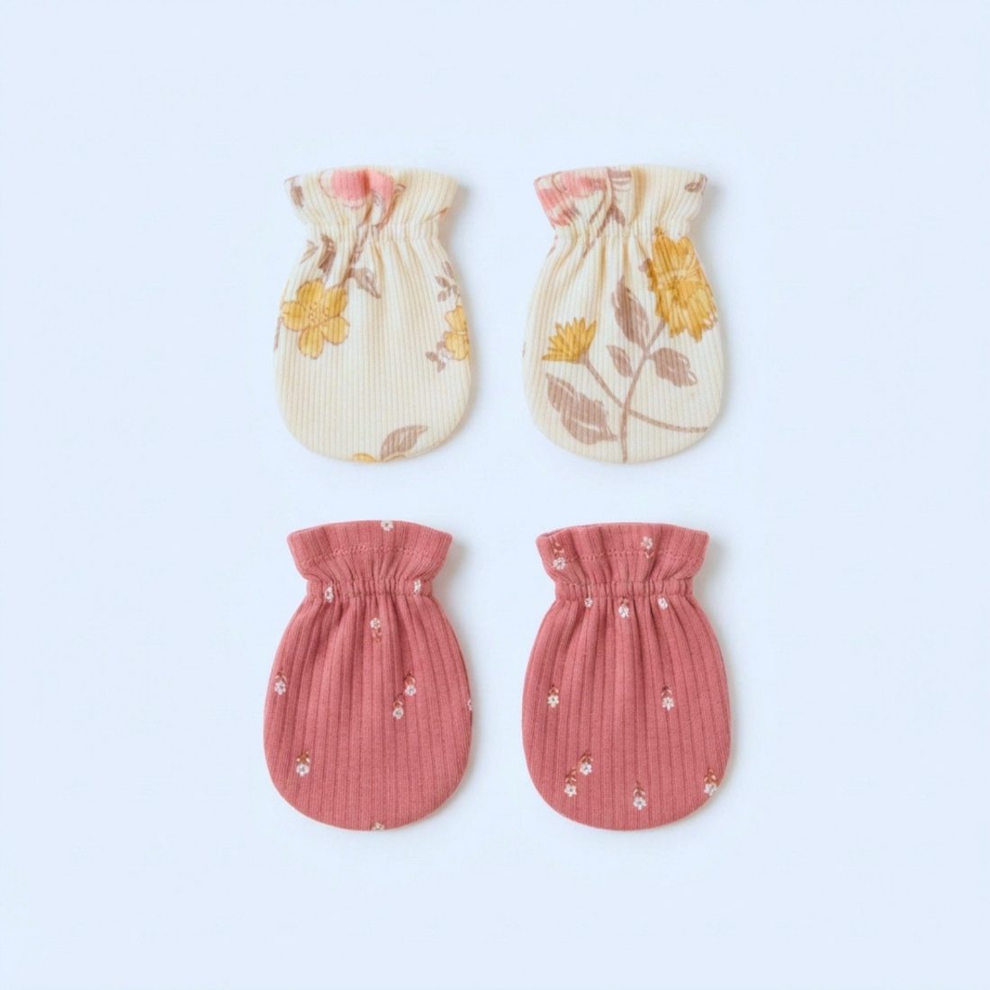 MiniKlub - Newborn & Baby - Baby Footwear & Booties (Color: Pink | 4 Pcs Set)