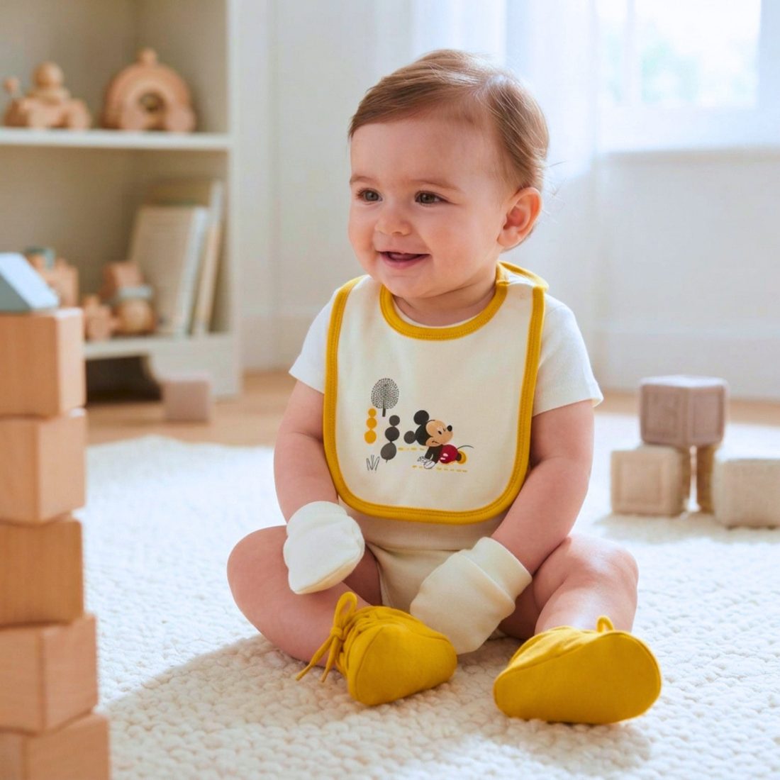 MiniKlub - Newborn & Baby - Accessories (Color: Yellow | 5 Pcs Set)