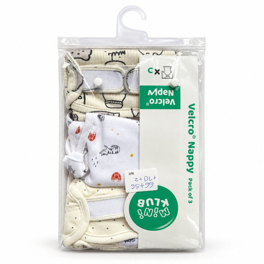 MiniKlub - Newborn & Baby - Baby Essentials & Bibs (Color: Multi | 3 Pcs Set)