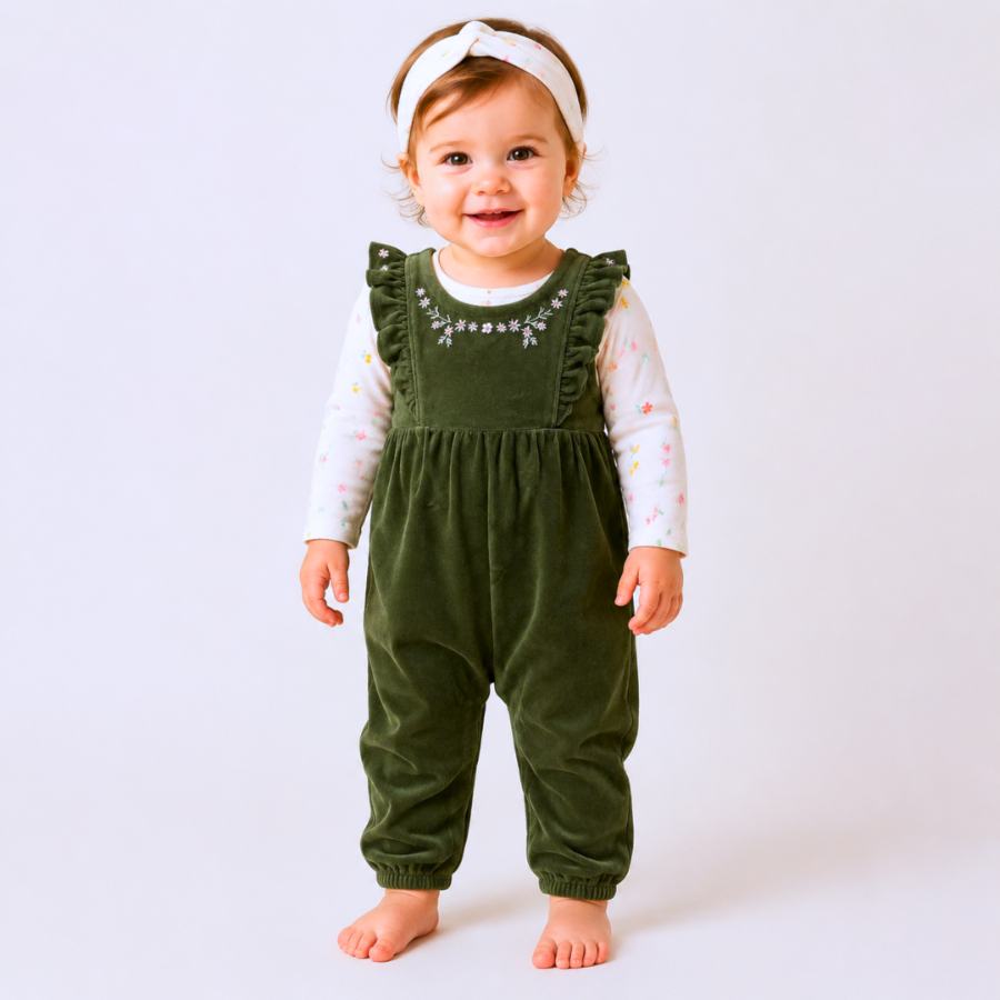 MiniKlub - Newborn & Baby - Rompers & Bodysuits (Color: Green | 3 Pcs Set)