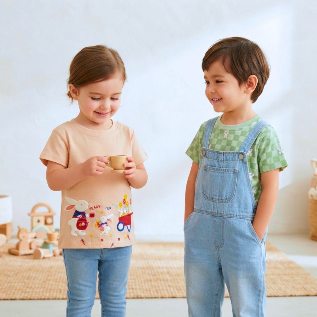 MiniKlub - Boys - Shirts & T-shirts (Color: Green | 2 Pcs Set)