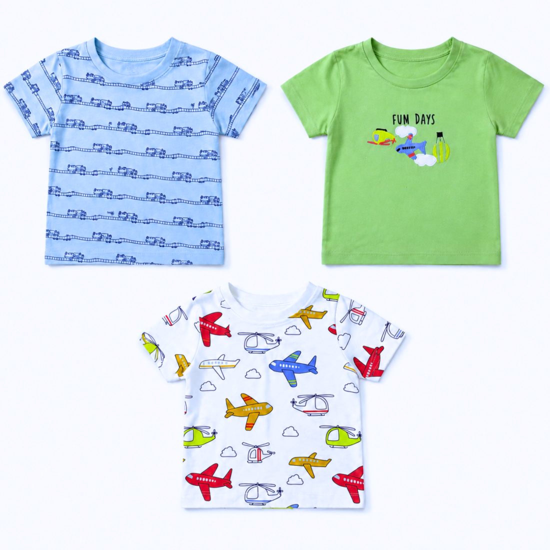 MiniKlub - Newborn & Baby - Tops & Tees (Color: Multi | 3 Pcs Set)