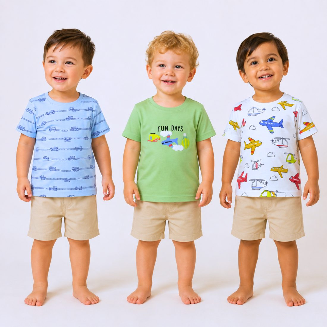 MiniKlub - Newborn & Baby - Tops & Tees (Color: Multi | 3 Pcs Set)
