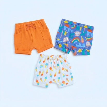 MiniKlub - Boys - Shorts & Bottoms (Color: Multi | 3 Pcs Set)