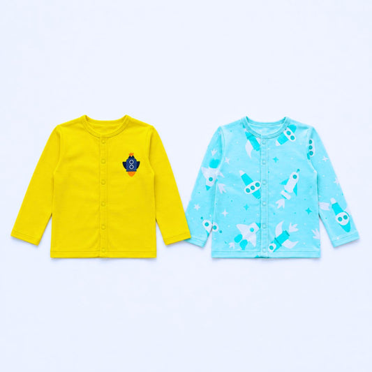 MiniKlub - Boys - Shirts & T-shirts (Color: Yellow | 2 Pcs Set)