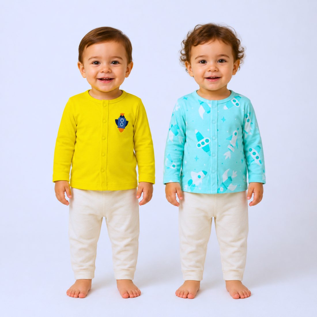 MiniKlub - Boys - Shirts & T-shirts (Color: Yellow | 2 Pcs Set)