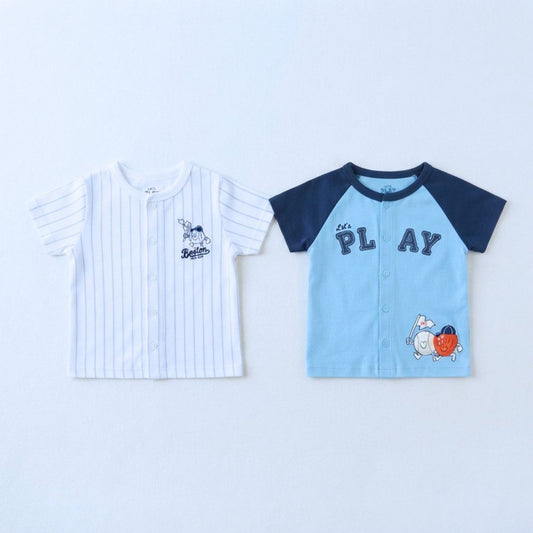 MiniKlub - Boys - Shirts & T-shirts (Color: Blue | 2 Pcs Set)