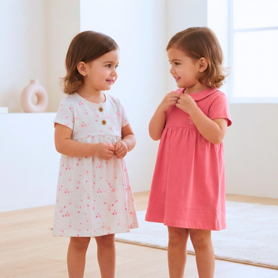 MiniKlub - Girls - Dresses & Frocks (Color: Red | 2 Pcs Set)