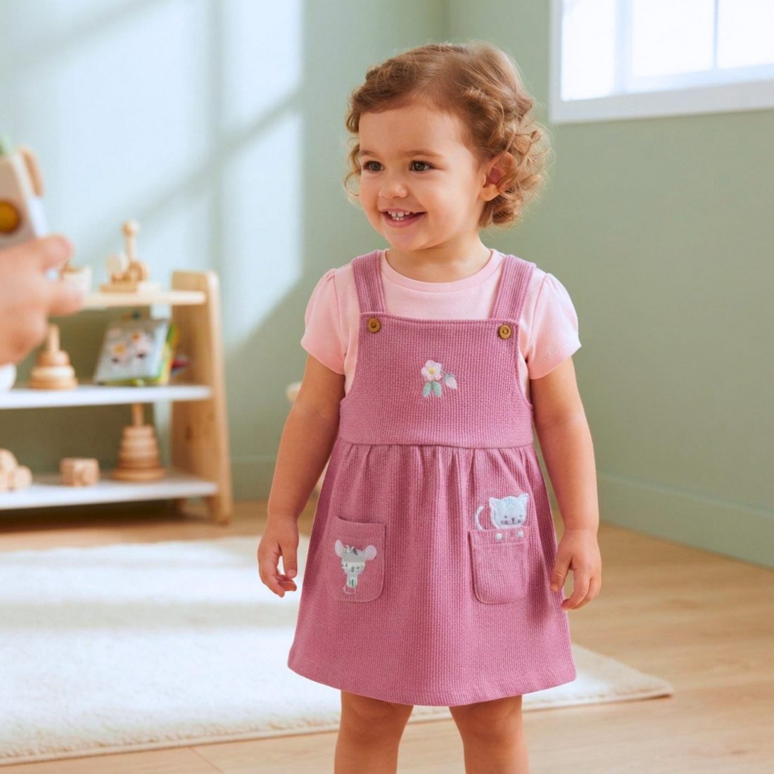 MiniKlub - Girls - Dresses & Frocks (Color: Pink | 2 Pcs Set)