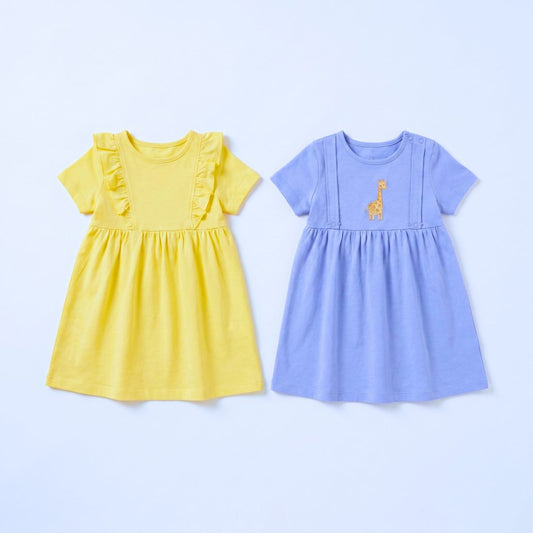 MiniKlub - Girls - Dresses & Frocks (Color: Blue | 2 Pcs Set)