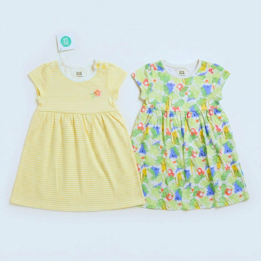 MiniKlub - Girls - Dresses & Frocks (Color: Multi | 2 Pcs Set)