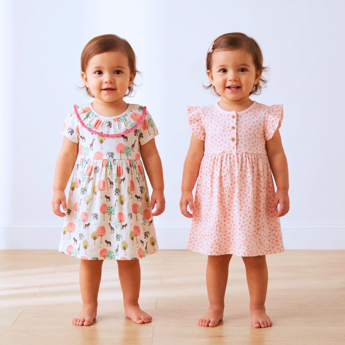 MiniKlub - Girls - Dresses & Frocks (Color: Multi | 2 Pcs Set)