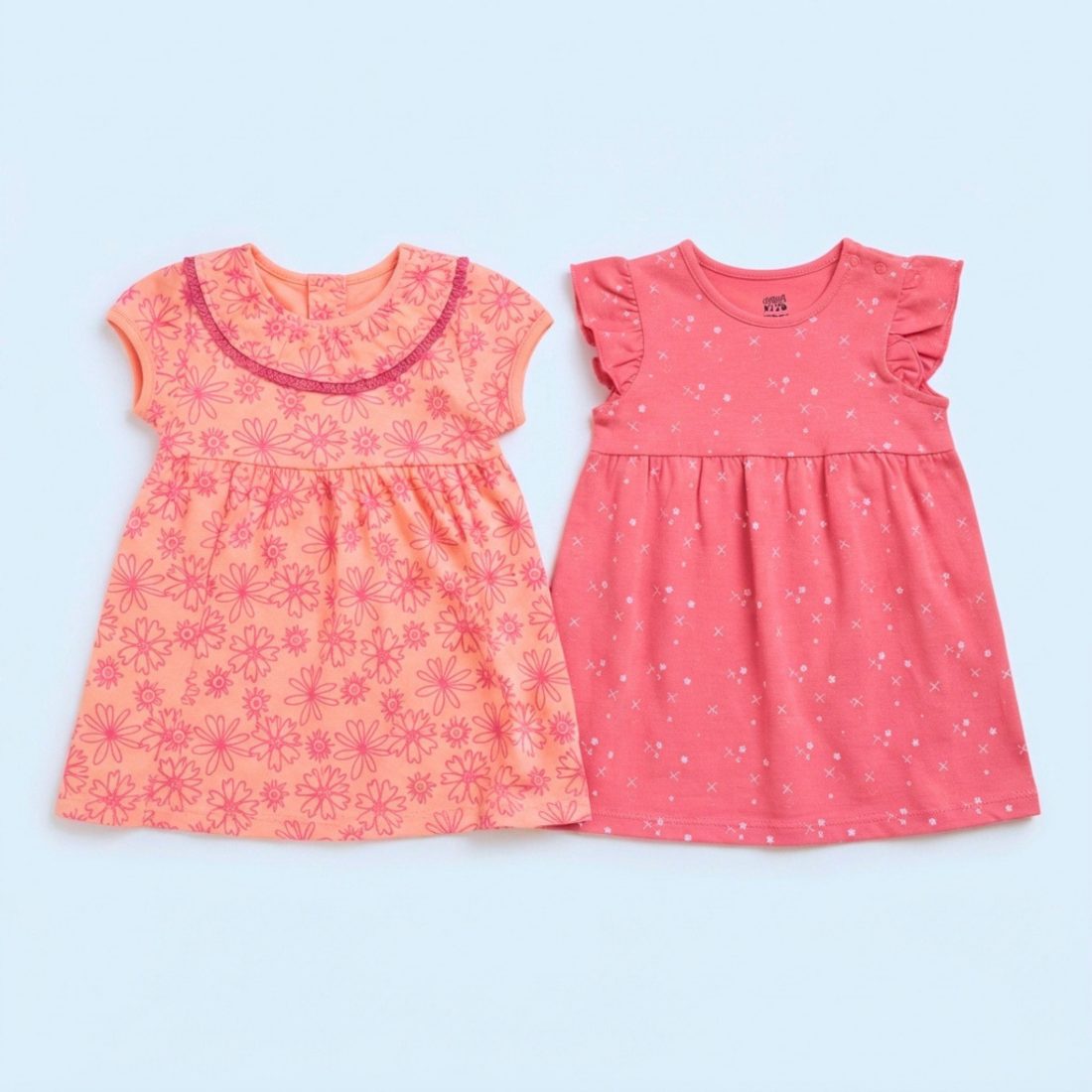 MiniKlub - Girls - Dresses & Frocks (Color: Red | 2 Pcs Set)