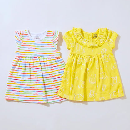 MiniKlub - Girls - Dresses & Frocks (Color: Multi | 2 Pcs Set)