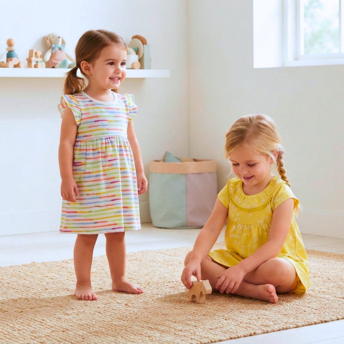 MiniKlub - Girls - Dresses & Frocks (Color: Multi | 2 Pcs Set)