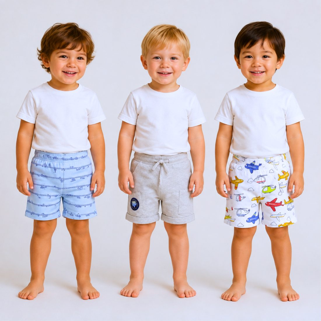 MiniKlub - Boys - Shorts & Bottoms (Color: Multi | 3 Pcs Set)